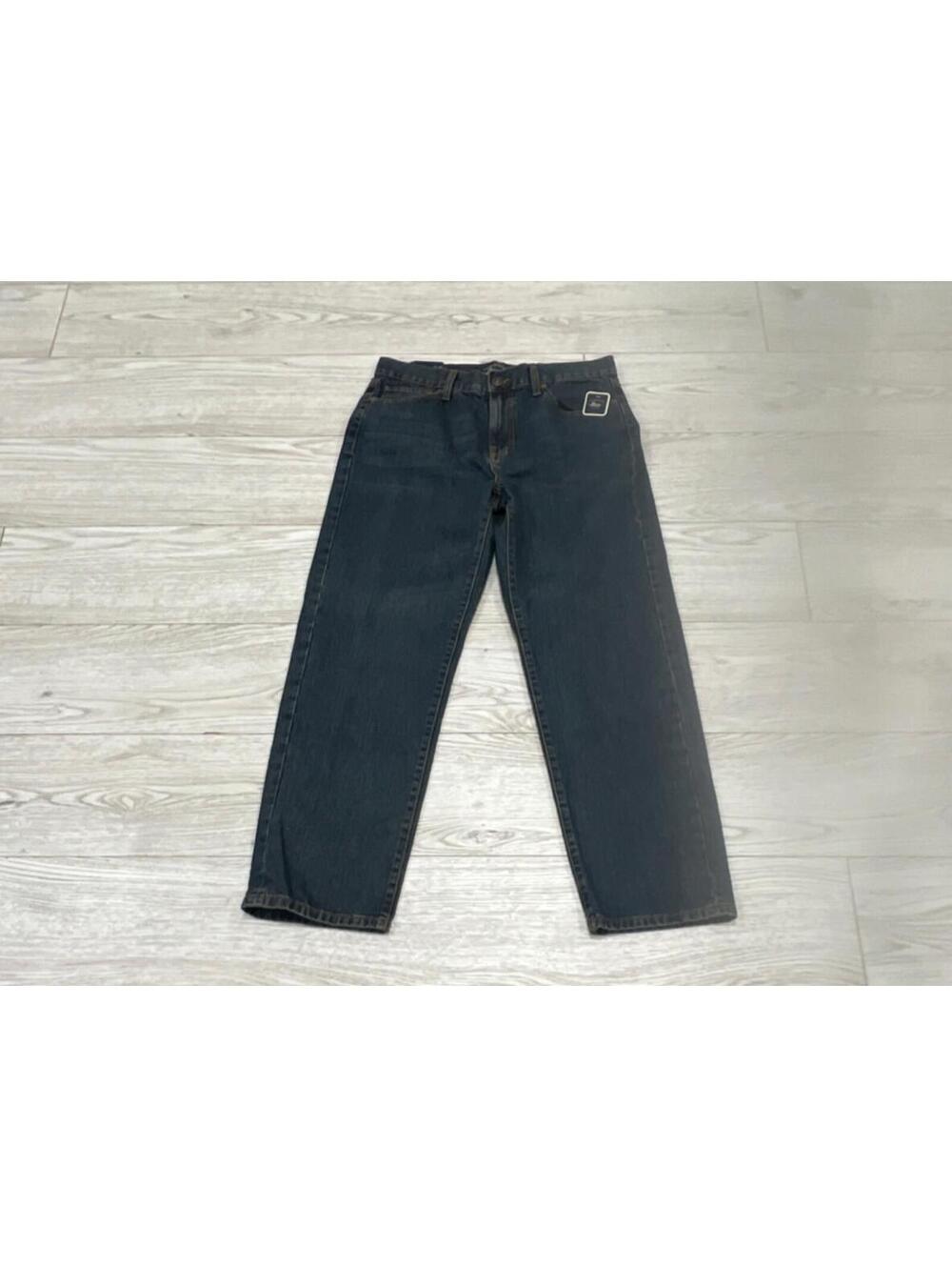 NEW WITH TAGS Relaxed Fit Bass Men's Dirty Wash Navy Blue Jeans SIZE 32X30